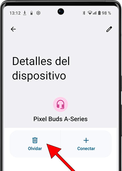 Olvidar dispositivo Bluetooth en Android