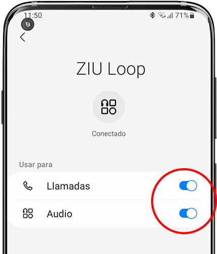 Ajustes de audio Bluetooth en Samsung Galaxy