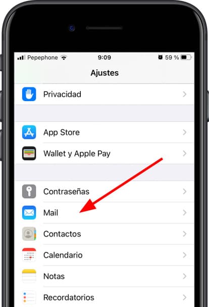 Cómo configurar el correo en un Apple iPhone 11