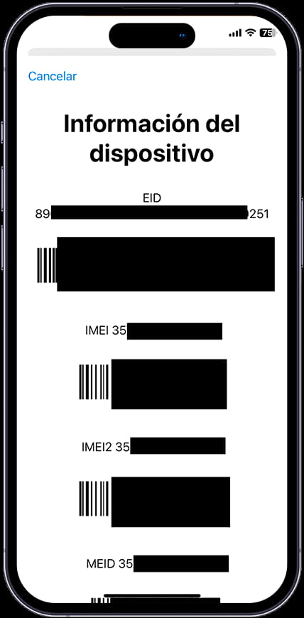Información IMEI iOS