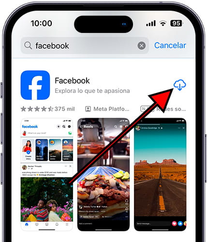 Descargar Facebook desde App Store