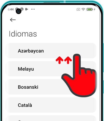 Listado idiomas Xiaomi