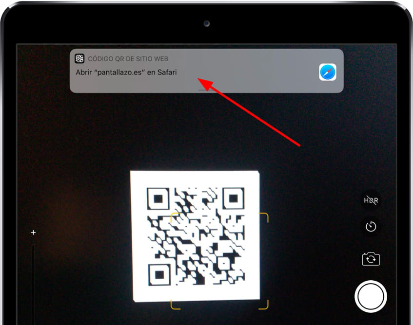 Abrir código QR iPad Pro 10.5