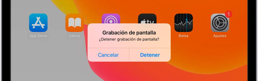 Detener grabación de pantalla