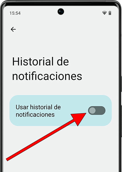 Activar Historial de notificaciones Android