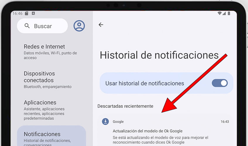 Todas las notificaciones recientes Android