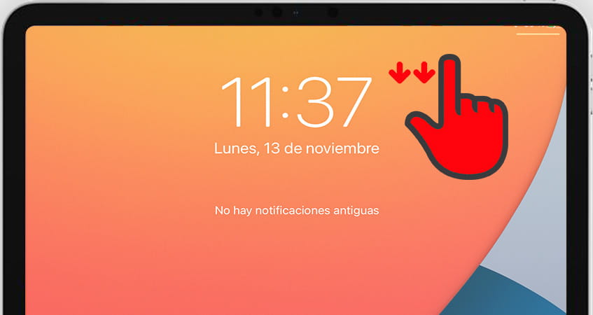 Abrir centro de control en Apple iPad Pro 10.5