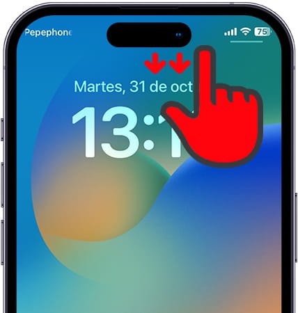 Abrir centro de control en Apple iPhone 16 Pro