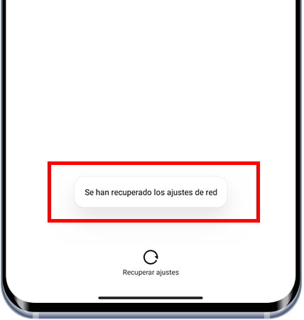 Se han recuperado los ajustes de red en Xiaomi