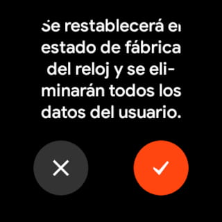 Desconectar y resetear Wear OS