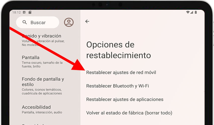 Recuperar Wi-Fi, red móvil y Bluetooth en Android