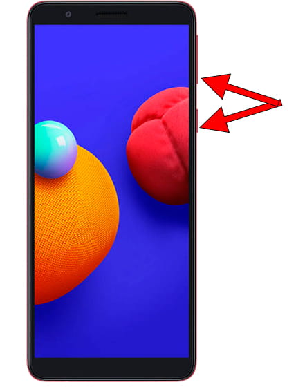 Captura de pantalla en Samsung Galaxy A01 Core