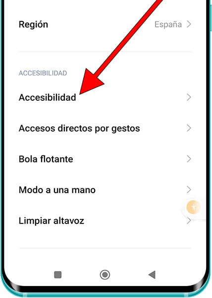 Accesibilidad Xiaomi