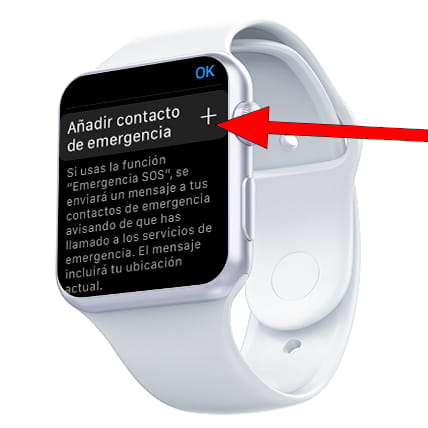 Añadir contactos de emergencia Apple Watch