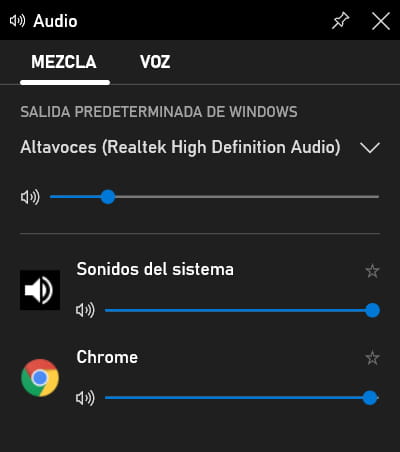 Ventana audio grabar pantalla Windows