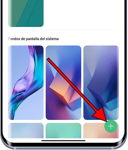 Añadir fondo de pantalla Xiaomi