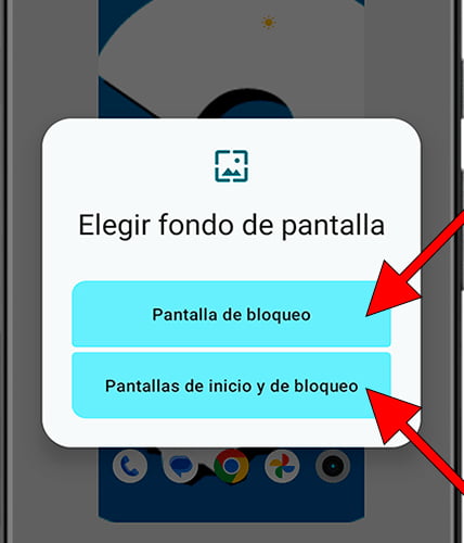 Elegir fondo de pantalla en Android