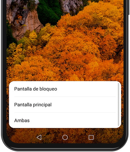 Establecer fondo de pantalla Huawei