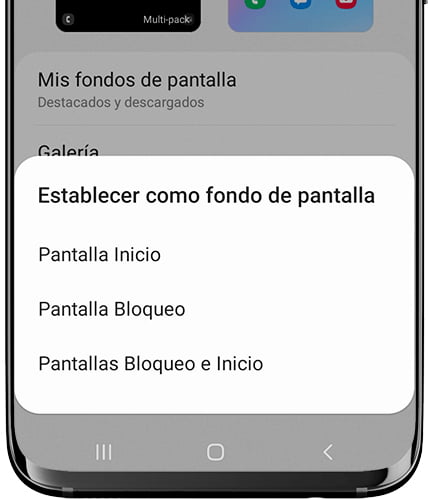 Establecer como fondo de pantalla Samsung