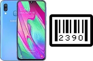 Cómo ver el número de serie en Samsung Galaxy A40