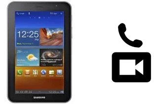 Hacer videollamadas con un Samsung P6200 Galaxy Tab 7.0 Plus